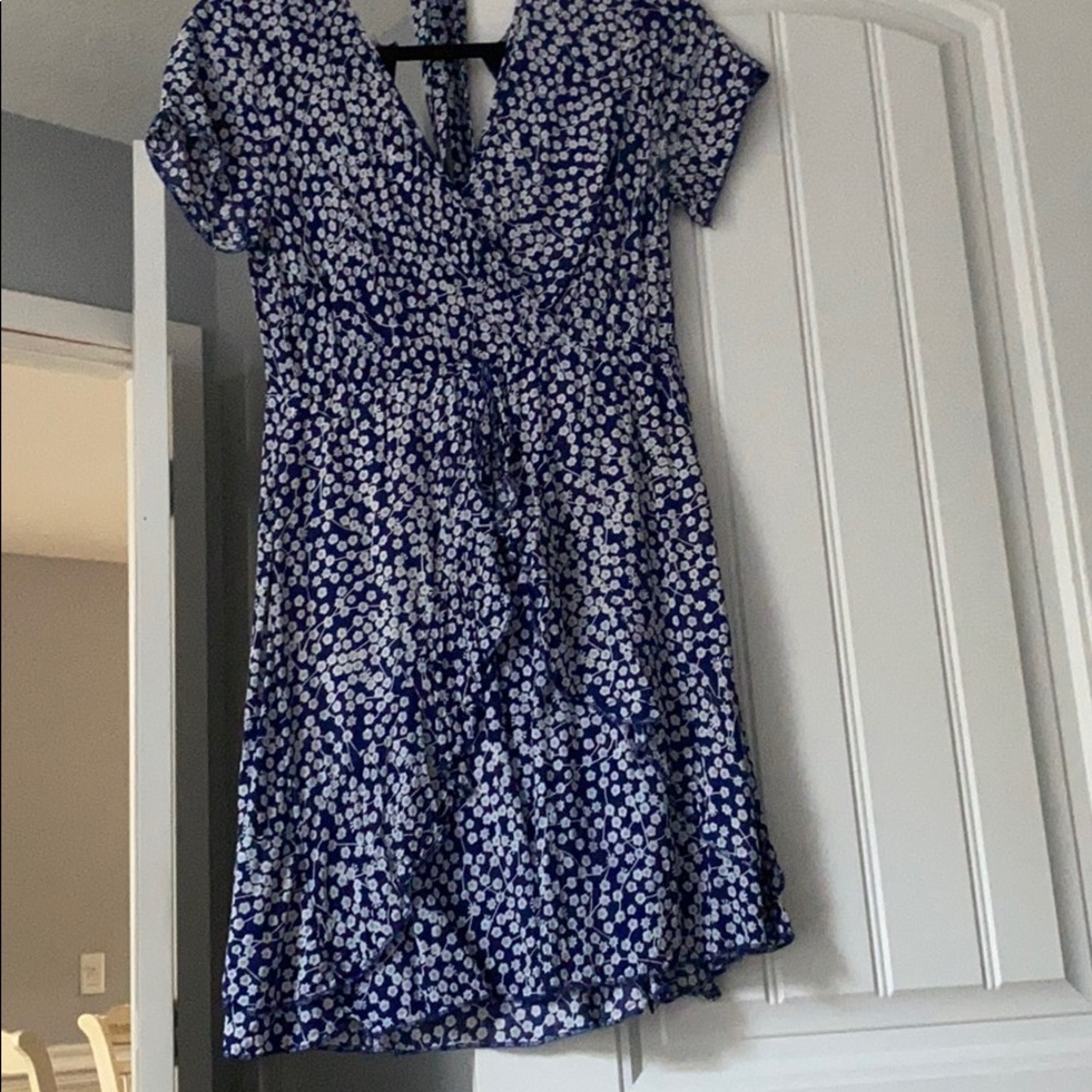 Blue floral dress